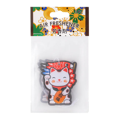 Cute Car Air Fresheners - 3 Styles: Ninja Sandalwood, Shiba Inu Green Tea & Lucky Cat White Sage