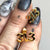 313 Earrings, Detroit Old English Script, gold