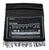 DR-909 Drum Sequencer Linen-Weave Scarf, Pale Grey on Black Pashmina, Well Done Goods