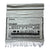 DR-909 Drum Sequencer Linen-Weave Scarf, Black on Silver Pashmina, Well Done Goods