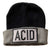 ACID Beanie Cap, Black + Grey. Well Done Goods