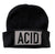 ACID Beanie Cap, Black. Well Done Goods