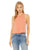 Detroit Coney Rat Tank Top. Coney Island Cropped Women's Raw Edge Racerback Tank, Heather Sunset
