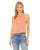 Detroit Rhythm Composer Cropped Women's Raw Edge Racerback Tank Top, Heather Sunset