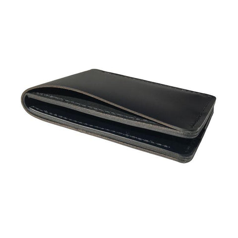 Black Leather Bi-Fold / Billfold Wallet, by Hold Supply