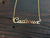 Gold Cadieux Detroit Script Name Pendant, Well Done Goods by Cyberoptix