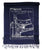 Capitol Theatre Detroit Blueprint Bamboo Scarf, Navy Blue. Michigan Opera Theatre Pashmina by Cyberoptix
