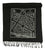 Black and White Detroit Map Printed Scarf, 1831 City Plan, Cyberoptix