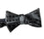 Cyberoptix Detroit City Flag Bow Tie, black pearl on black. Well Done Goods