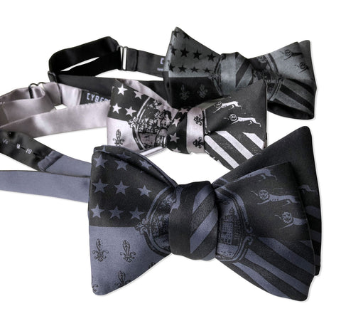 Detroit City Flag Bow Ties, 1940s Historic Flag Print. Well Done Goods