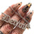 Detroit Old English Script Necklace, silver