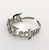 Detroit Techno Adjustable Ring, Silver. Old English Script