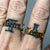 Detroit Techno Adjustable Rings. Old English Script