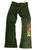 Detroit Rhythm Women's Flared Fleece Pants, Oregano Green