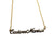 Gold Eastern market Script Necklace. Detroit Neighborhood, well done goods by Cyberoptix