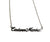 Silver Eastern market Script Necklace. Detroit Neighborhood, well done goods by Cyberoptix