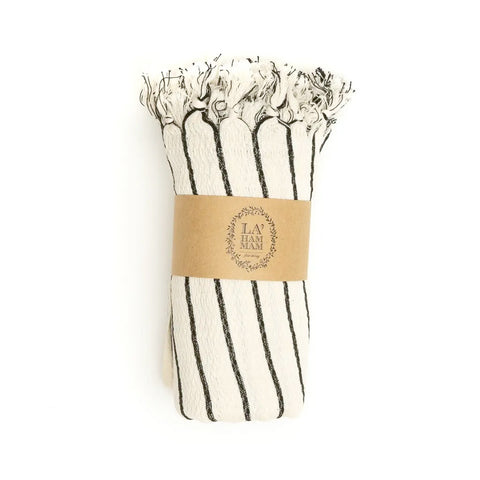 La'Hammam: Pure Cotton Peshtemal Turkish Beach Towel | Brusa, Cream