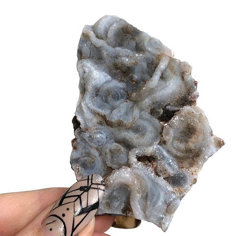 Sparkly Druzy Chalcedony Geode Specimen, Large