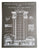 Detroit Train Station Silkscreen Blueprint Poster, 19"x 25"