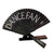 MOT Dance Fan.  Printed silk hand fan