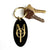 MOT Oval Brass Keychain