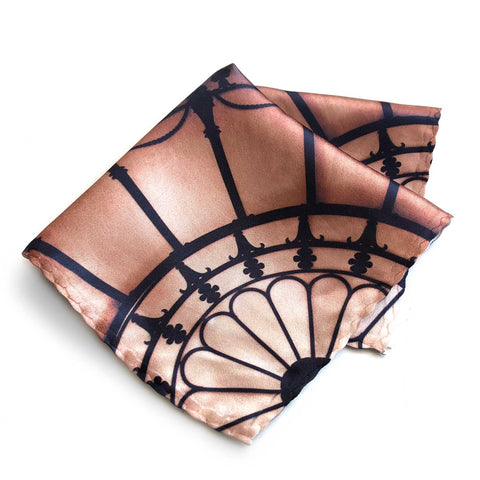 Michigan Opera Theatre Mezzanine Stained Glass Ceiling Pocket Square, Cyberoptix