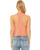 Detroit Rhythm Composer Cropped Women's Raw Edge Racerback Tank Top, Heather Sunset
