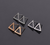 Open Triangle Stud Earrings, Gold or Silver