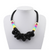 Rainbow Wrap Knotted Rope Statement Necklace, Black. Well Done Goods