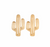 Cactus Gold Stud Earrings, Jewelry for Women, Well Done Goods