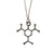 TNT, Trinitoluene Molecule Necklace, Silver. Well Done Goods