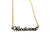 Gold Woodward Avenue Script Necklace. Detroit Neighborhood, well done goods by Cyberoptix
