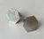 Abalone Stud Earrings, mother of pearl hexagon post style earrings