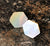 Abalone Stud Earrings, mother of pearl hexagon studs