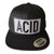 Acid Text Snapback Cap, Well Done Goods