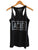 ACID Text Print Women's Black Tank Top, Well Done Goods