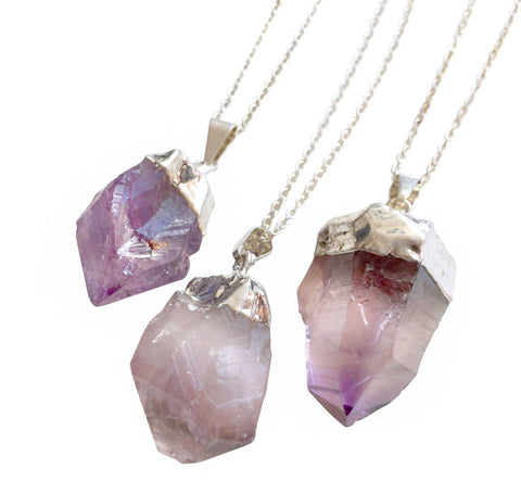 Amethyst Point Pendant, Pale Purple, by Well Done Goods