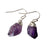 Amethyst Crystal Point Earrings, Raw Stone & Silver. Well Done Goods