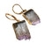 Amethyst Slice Drop Raw Stone Earrings, Well Done Goods