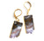 Amethyst Slice Dangle Earrings, Large. Well Done Goods