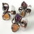 Triple Stone Ring: Amethyst, Citrine, Quartz Crystal - Copper