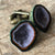 Amethyst Tabasco Geode Cufflinks - antique brass french cuff hardware