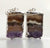 Amethyst Geode Slice Earrings, sterling wires