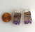 Amethyst Geode Slice Earrings