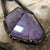 Amethyst Crystal Point Pendant, Electroformed Copper Necklace