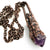 Amethyst Root Pendant, Electroformed Copper Necklace