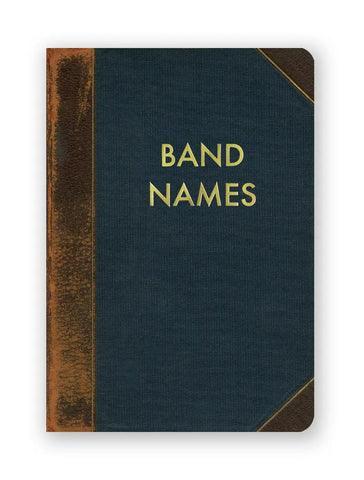 Band Names. Gold foil-stamped Journal, by The Mincing Mockingbird