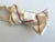 Baseball Stitching Bow Tie, Cream. by Cyberoptix