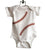 Baseball Stitching Baby Onesie, rust print on white. Well Done Goods