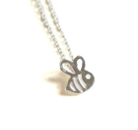 Bee Silver Pendant Necklace, Well Done Goods